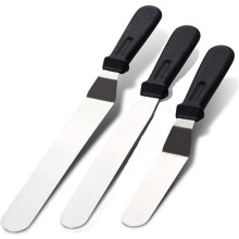 Tacar Spatula Fritháireamh, Uirlis Maisiúcháin Císte Lann Cruach Dhosmálta le Láimhseáil Eirgeanamaíochta, Sábháilte sa Mhiasniteoir do