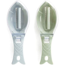 Escamador de peixe de qualidade profissional, ferramenta com cabo ergonômico em ABS para remoção rápida de escamas (conjunto com duas unidades)