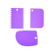 Cake Scraper Smoother for Professional Use, Multicolor Dough Scraper Set with Unique Design for Comfort, Flexible Plastic Dough Cutter for Easy Handli