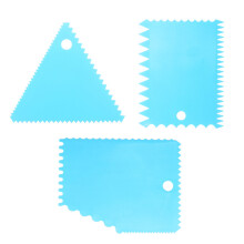 Master Chef's Essential: Cake Scraper Smoother Set, Premium Quality Baking Tools, Ideal for Fondant Cakes, Sugar Paste, Features Different Tooth and S