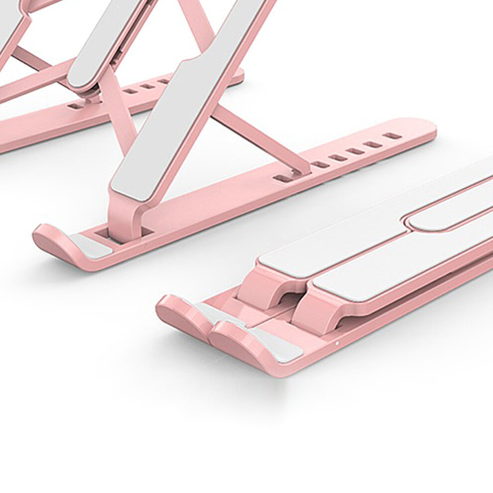 Adjustable Laptop Stand 10-16" Foldable Multi-Angle Holder Pink 7891359506335