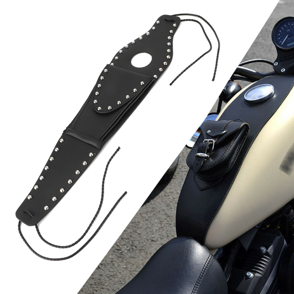 Motorcycle Fuel Tank Cover Bag For Xl 883 1200 48 Rivet Edge Silver 7631359511331