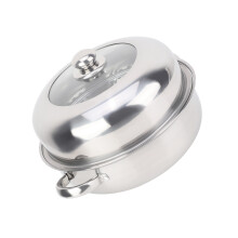 Luxuriöser 28CM Edelstahl-Topf mit Dampfgarer und einzigartigem Griff