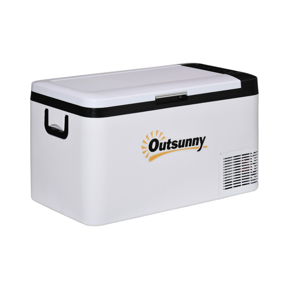 Compact 12V Car Cooler 25L with LED Light & Foldable Handles Portable Compressor Fridge/Freezer for Travel & Camping-image-OPC-PMTTTPN-NEW