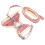 AntiLost Pink Check Cat Harness with 1.0cm Leash, Adjustable, Escape-Proof 15
