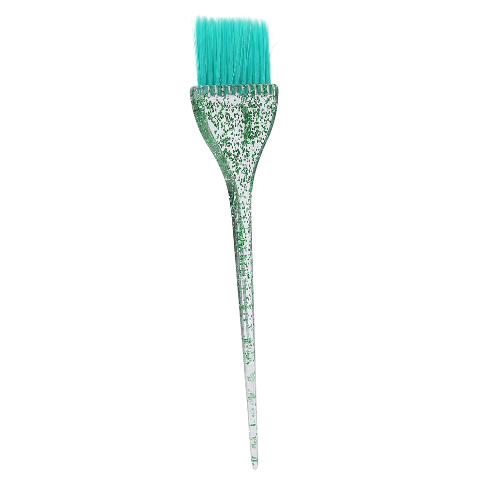 Green Glitter Handle Hair Dye Brush Professional Coloring Tool for Barber Shops