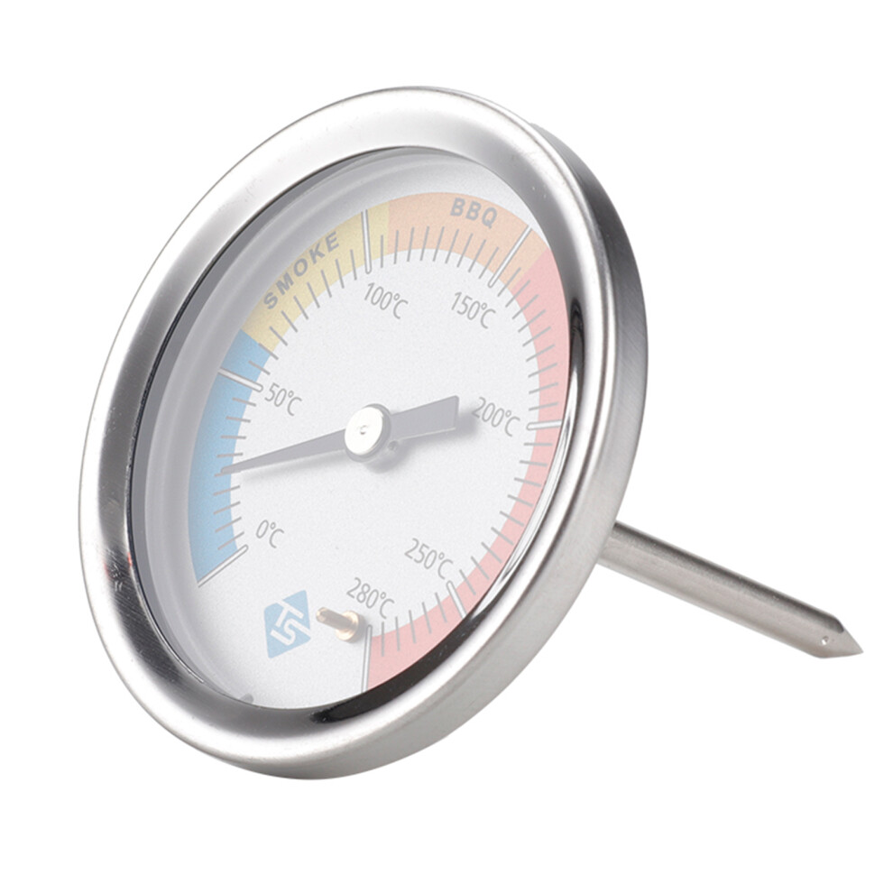 Durable 0-280 Dial Thermometer 68Mm Face 75Mm Stem For Ovens Bbq 3731359519659