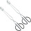 Pinça de aço inoxidável tipo tesoura, extra longa de 40 cm (16 polegadas), ideal para grelhar com segurança, com cabo antiderrapante e 1