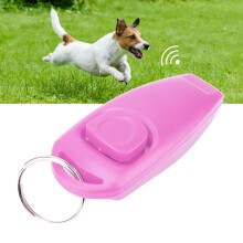 Rosa Pet Puppy Clicker Pfeife Hundetraining Schlüsselring Gehorsamshilfe