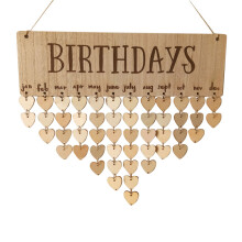 Geburtstage Diy Holz Kalender Erinnerungs Board Herzform