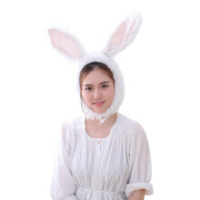 Bunny Cap Dierenmuts Pluchen Konijnenmuts Oren Wit