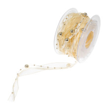 1 Rolle Perlen Kettenband Jäten Ribbon Dekore Wickelband
