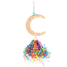 Bite Resisting Bird Swing Parrot Swing Toy Wood 1 Set