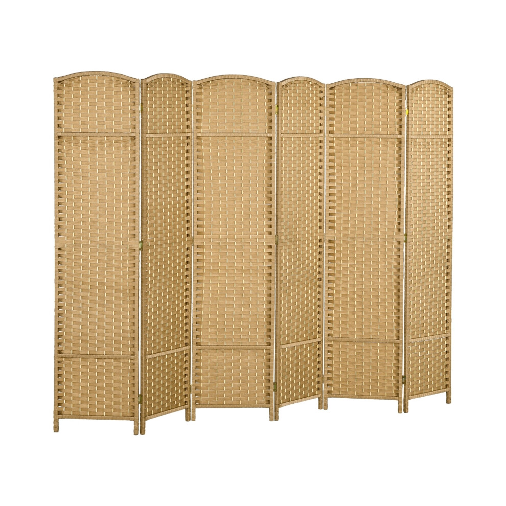 Wooden Room Divider 6 Panel Folding Screen Freestanding Privacy Partition for Living Room Office Bedroom 240 x 170cm-image-OPC-PMTV7MB-NEW