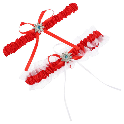 Garter Set Rood Kanten 6,9x5,1 Inch
