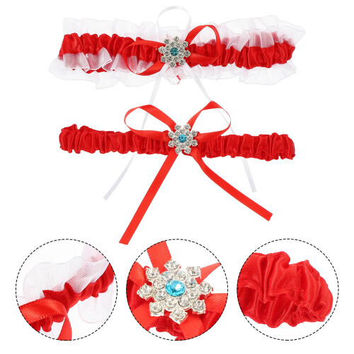 Garter Set Rood Kanten 6,9x5,1 Inch 2