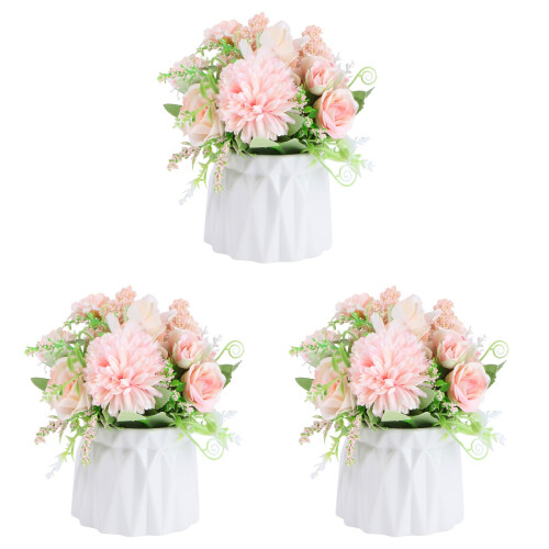 3 Sets Simulierte Mit Vase Element Pink 1