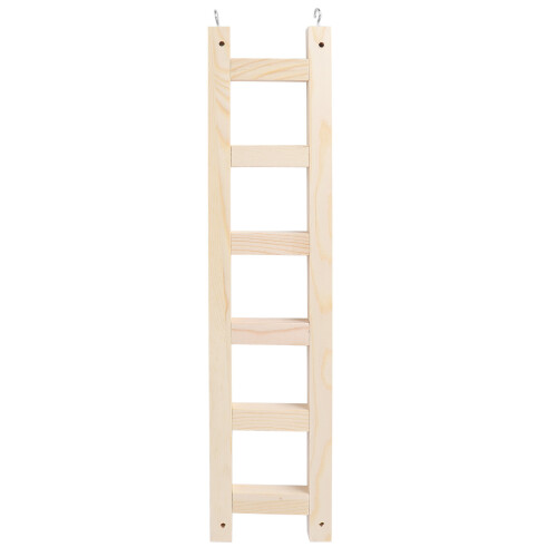 2 Pcs Wooden Parrot Ladder Swing Training Rack