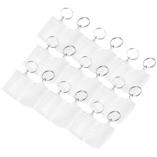 100Stk Blank Schlüsselanhänger Transparent Selbermachen