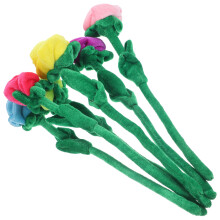 12 Plüschrosen Flexibler Blumenstrauß Für Hausdekoration