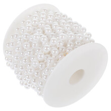 3Pack Professionelle Weiß ABS Perlenkette 10M