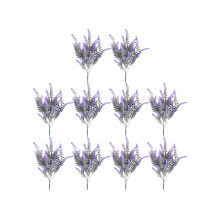 10St Simulation Lavendel Kunststoff Blatt Für Heimdekoration
