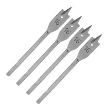 4-tlg. Flachholzbohrer-Set, 16 mm, aus Hochkohlenstoffstahl, DIY-Bohrwerkzeuge