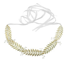 Eleganter Goldener Brautgürtel Leichtes Hochzeitskleid Zubehör