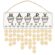 2Stk Holz Kalender Anhänger Diy Hängedekoration Für Zuhause Büro