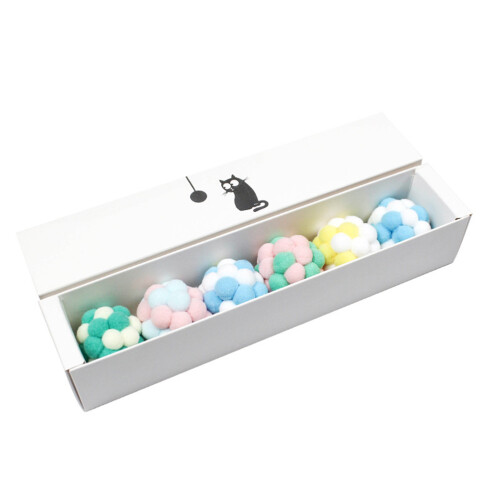 12 Katzen Plüsch Glöckchen Ball Beißen Spielzeug 1