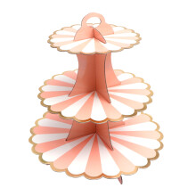 Masteelf Obstplatten Dessertständer Kuchen Mehrstöckig Pink