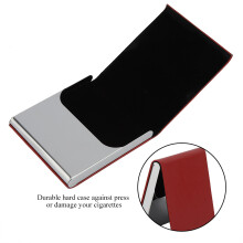Hold 10 Cigarettes PU Leather Case - Red, Compact & Stylish
