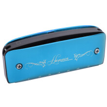 Mini 7-Loch Blues-Harmonik D Schlüssel Blau 7,6x2,5x1,8cm Schüler Erwachsene