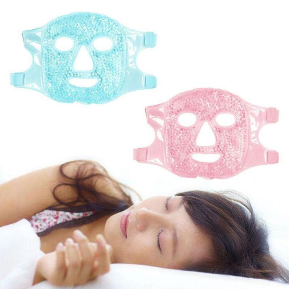 Cooling Gel Face Mask Hot/Cold Therapy for Stress & Puffy Eyes Relief