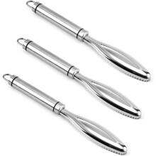Fischschupper aus Edelstahl, durchdachtes Design für einfache Handhabung, Küchenutensil mit doppelreihigem Sägezahn-Fischschuppenentferner für