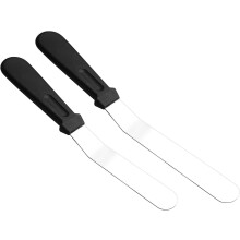 Cake Decorating Angled Icing Spatula, Flexible Stainless-Steel Blades Offset Frosting Spatulas for Icing Desserts, Non-Slip Design for Multifunction U