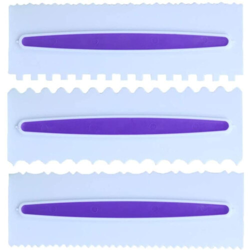 Cake Icing Smoother With Patterned Cake Edges, Diy Cake Decoration Tool For Enhancing Creativity And Multifunctional Scraper, Perfect For Cake Baking 1
