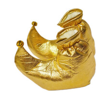Christmas Clown Shoes for Adults Elves Shoe Covers-Gold