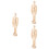 3 Stuks Gelijkman 16 Cm Decoratief Model Ornament 6