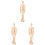 3 Stuks Gelijkman 16 Cm Decoratief Model Ornament 2