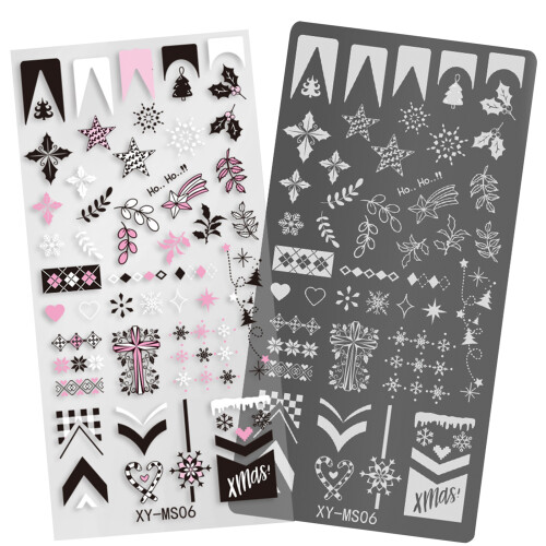 Christmas Series Nails Template Snowflake Nails Stencil-MS06