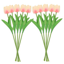 10St Künstliche Blumenstrauß Mit Echtem Gefühl Aus Pu-Material