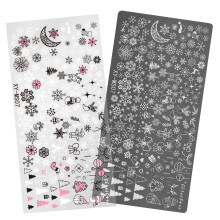 Christmas Nails Art Stamping Plate Snowflake Nails Stencil-MS07