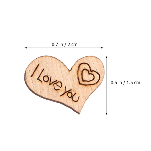 200 Herzförmige Holzstäbchen Bastelmaterial Für Diy 1