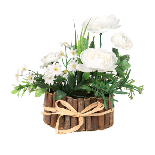 1St Simulierte Teerose Bonsai Holzstab Oval 2