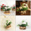 1St Simulierte Teerose Bonsai Holzstab Oval 9