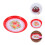 2Stk Snackteller Chinesisch Servierteller Festtags- Tablett 4