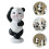 2Stk Panda Figur Mini Harz Für Garten 8