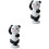 2Stk Panda Figur Mini Harz Für Garten 3