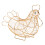 1St Eisenkunst Durchbrochen Haushaltskorb (Gold) 7